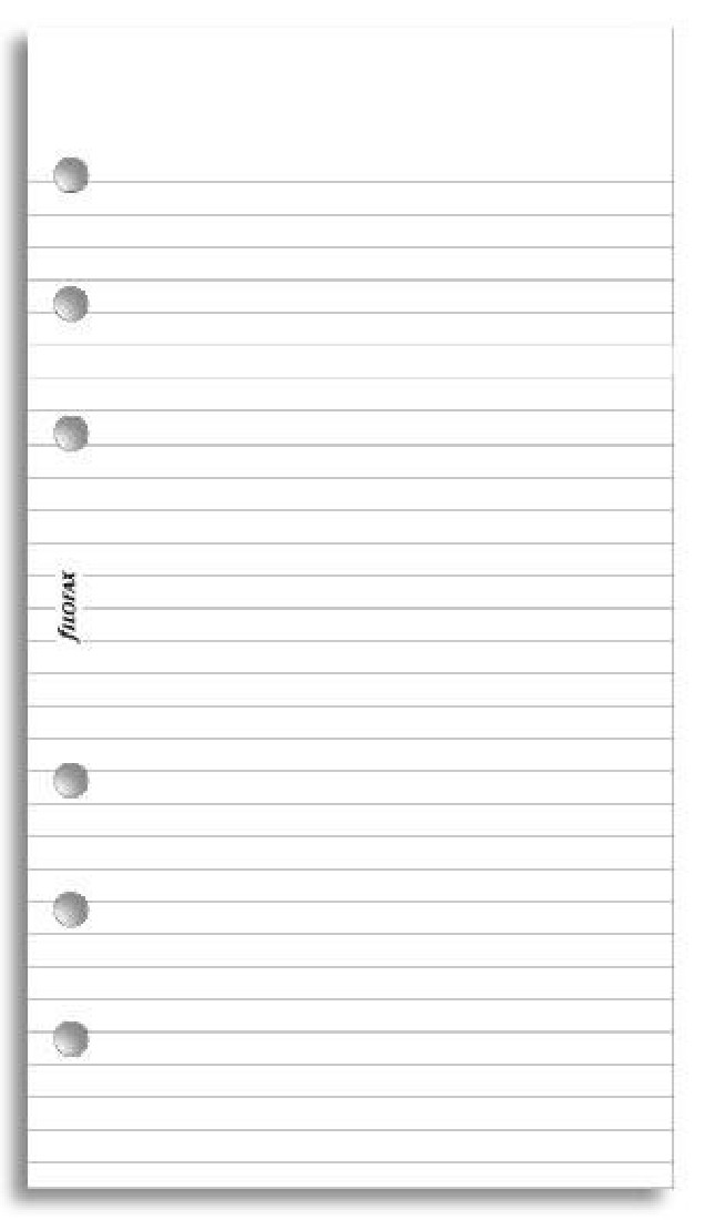 Filofax refill Personal White Ruled Notepaper Value Pack 133047