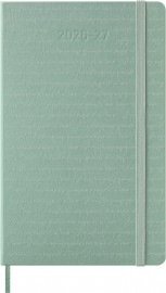 Moleskine weekly diary 2026-2027, 18 months, hard cover, large 13x21 sage green