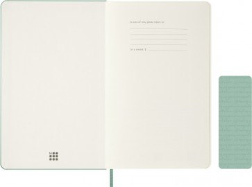 Moleskine weekly diary 2026-2027, 18 months, hard cover, large 13x21 sage green