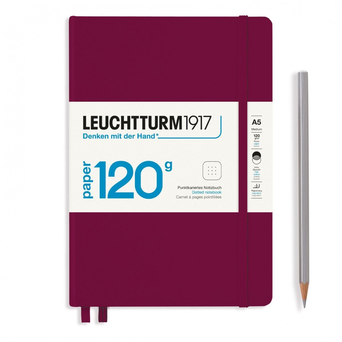 Leuchtturm 1917 Notebook A5 Edition 120g Port Red Dotted, Hard Cover