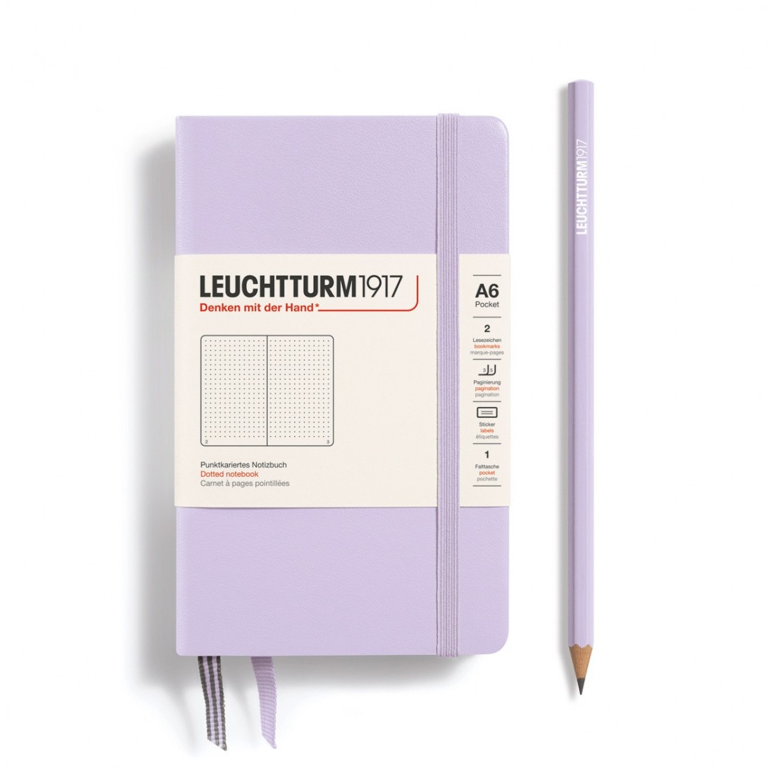 Leuchtturm 1917 Notebook A6 Lilac Dotted Hard Cover