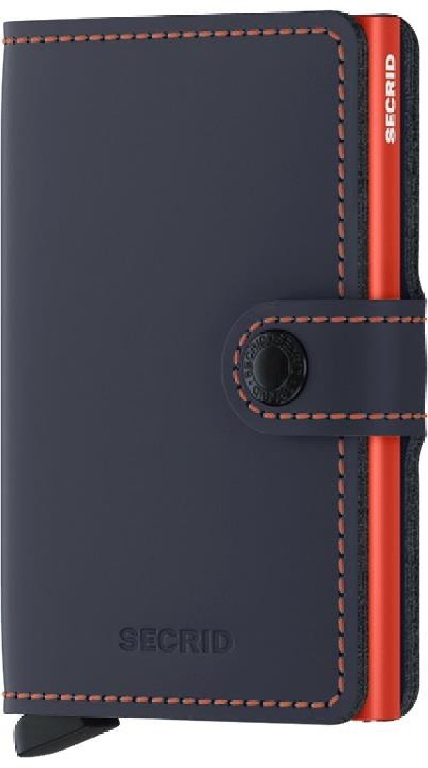SECRID MINIWALLET MM MATTE NIGHTBLUE  ORANGE