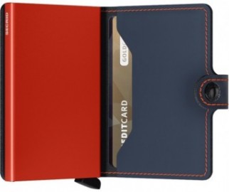 SECRID MINIWALLET MM MATTE NIGHTBLUE  ORANGE