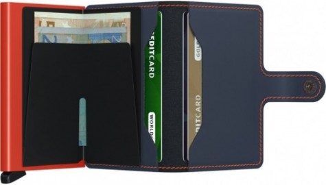 SECRID MINIWALLET MM MATTE NIGHTBLUE  ORANGE