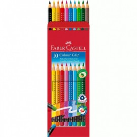 Faber Castell Colour Grip erasable colour pencils (ξυλομπογιές), wallet of 10  116613