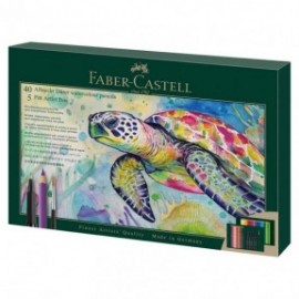 Faber Castell Albrecht Durer Watercolour Pencils plus Pitt Artist Pens Set of 45 217554