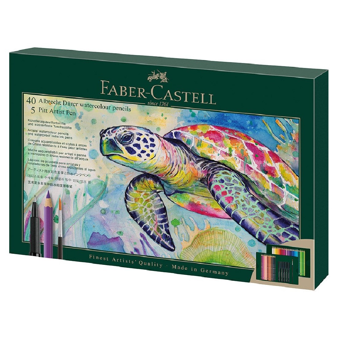 Faber Castell Albrecht Durer Watercolour Pencils plus Pitt Artist Pens Set of 45 217554