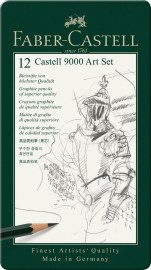 Faber Castell 9000 graphite pencil 119065 Art Set, tin of 12