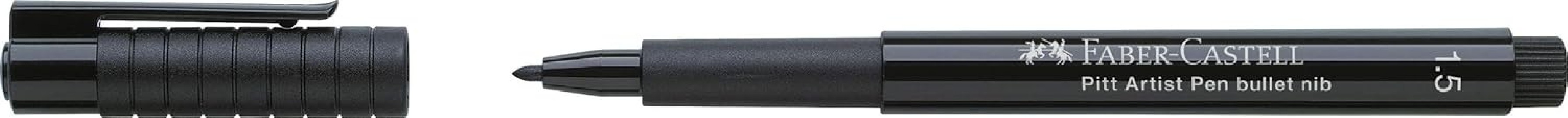 Faber Castell Art & Graphic Pitt Artist Pen Bullet Nib 1.5 India Ink Pen, Black 167890