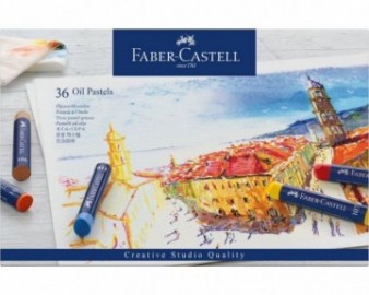 Faber Castel Oil pastels, cardboard wallet of 36, 127036