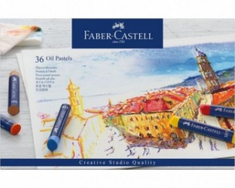 Faber Castel Oil pastels, cardboard wallet of 36, 127036
