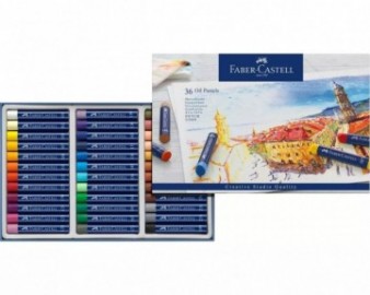 Faber Castel Oil pastels, cardboard wallet of 36, 127036