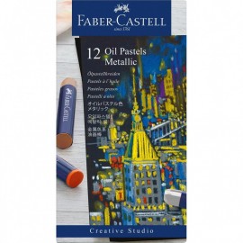 Faber Castell Oil Pastels Metallic set of 12 Creative Studio, 127014