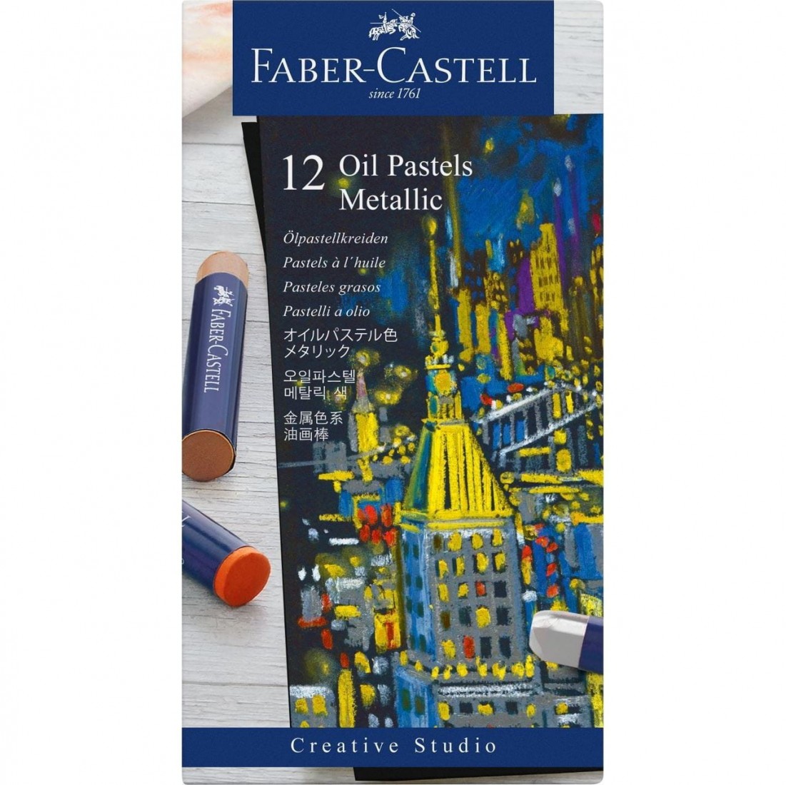 Faber Castell Oil Pastels Metallic set of 12 Creative Studio, 127014