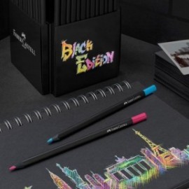 Faber Castell Colour Pencils Black Edition, 116450  cardboard wallet of 50