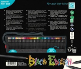Faber Castell Black Edition Colored Pencils Pencil Roll,  72pcs, 116418