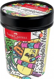 Faber Castell Highlighter Set Ice Cream Cup, 10 Marker Pens in Neon and Pastel Colours 254695