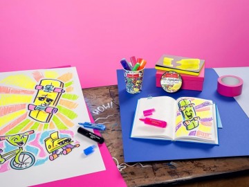 Faber Castell Highlighter Set Ice Cream Cup, 10 Marker Pens in Neon and Pastel Colours 254695