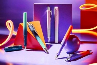 Faber Castell Poly Pen fountain pen and ballpen set, Blushing Sky, 241054