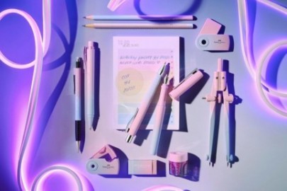 Faber Castell Poly Pen fountain pen and ballpen set, Blushing Sky, 241054