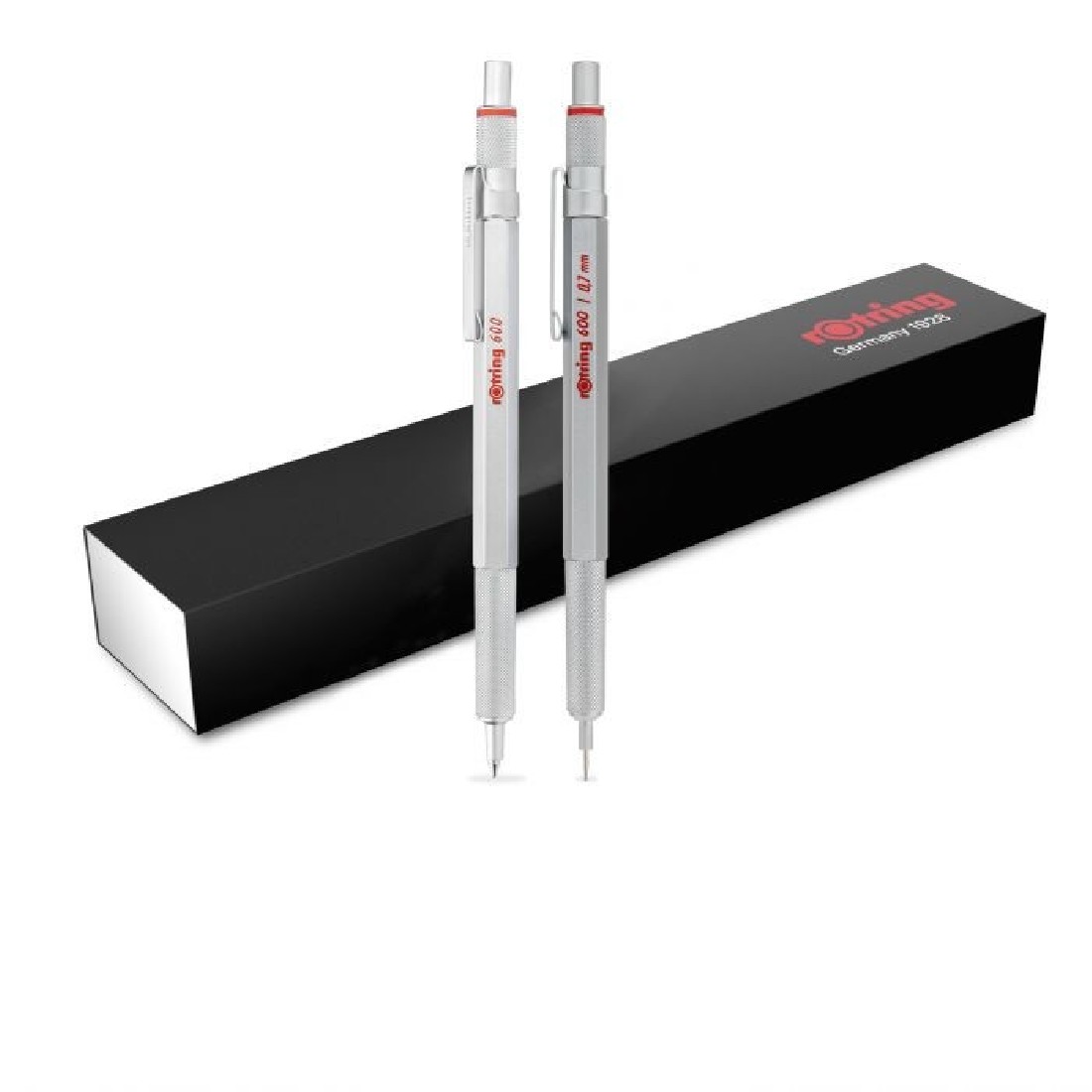 Rotring 600 Silver Set Ballpen and Mechanical Pencil 0.7