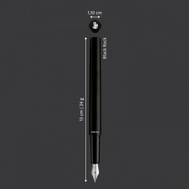 Pelikan Ineo Elements P6 aluminium fountain pen with metal case black rock