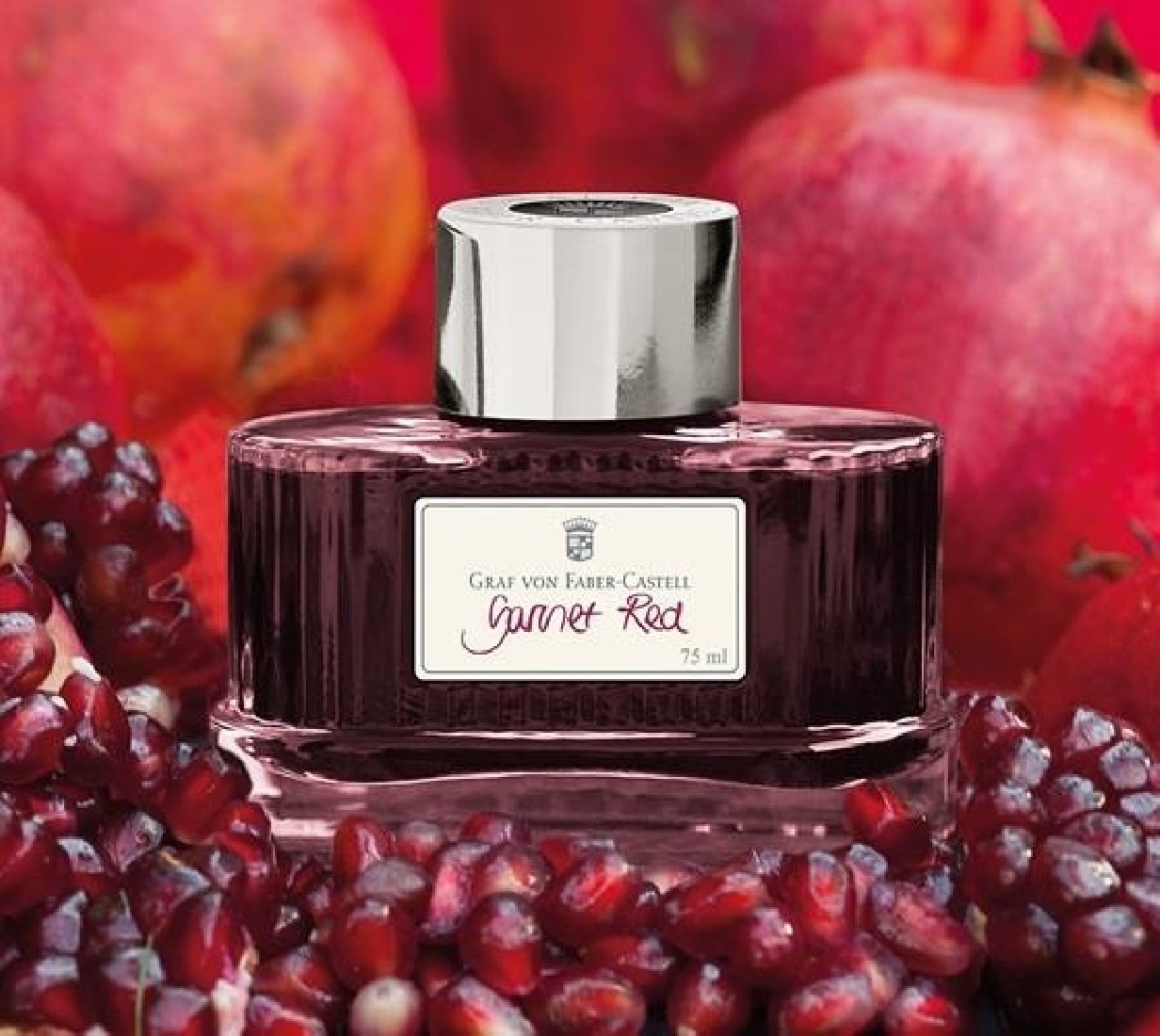 Graf von Faber-Castell Garnet Red, 141005 Fountain Pen Ink 75ml