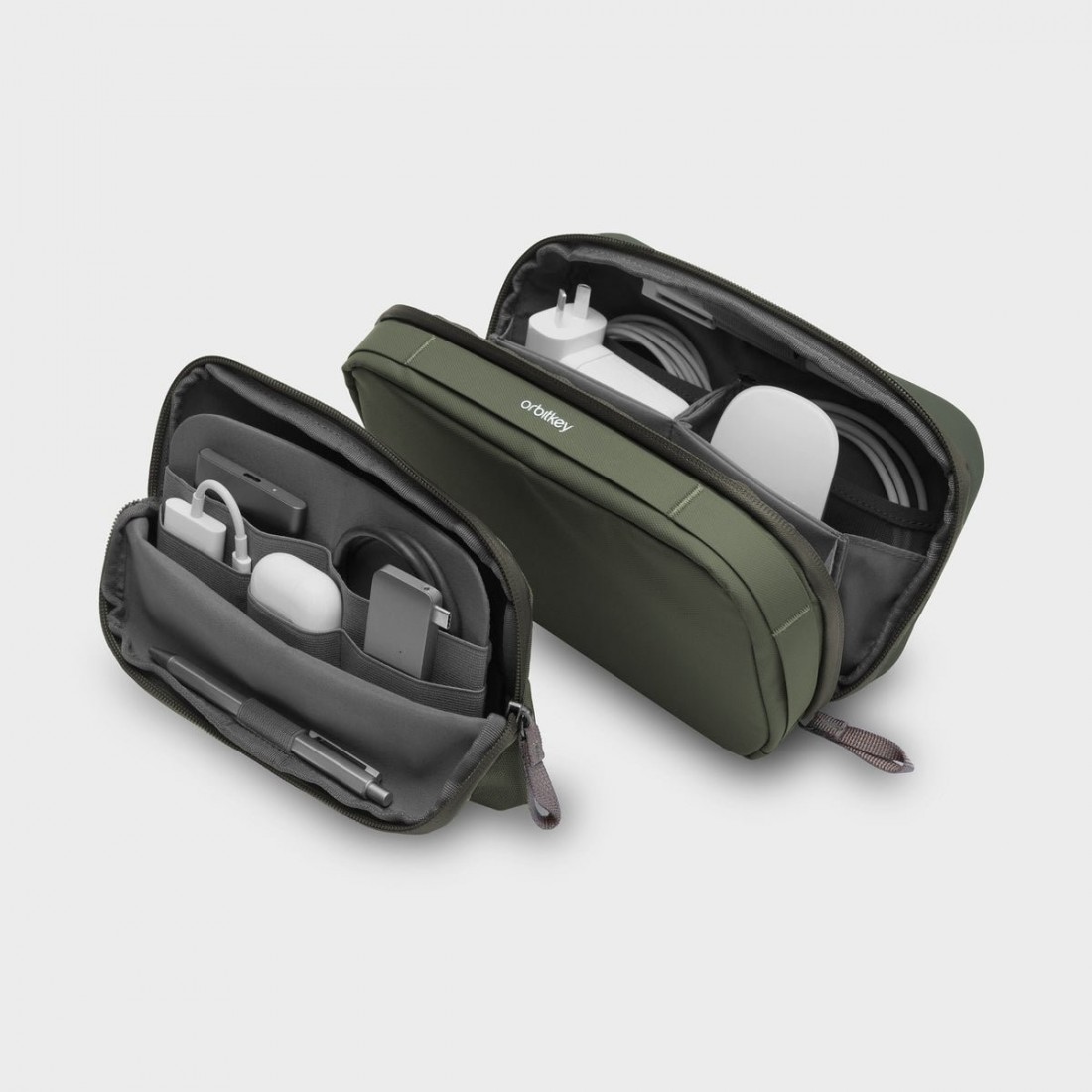 Orbitkey 2 in 1 Tech Pouch Olive