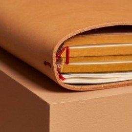 Paper Republic grand voyageur A4 sand leather journal