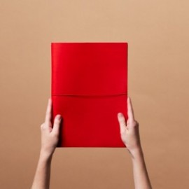 Paper Republic grand voyageur A4  red leather journal