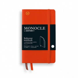 Leuchtturm 1917 Monocle Mandarin notebook softcover A6 90x150mm, 117 dotted  pages with 1 rear pocket