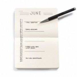 Leuchtturm 1917 Bullet Journal Pocket, 46 Numbered Double Pages, Dotted, Purple, Pack of 3
