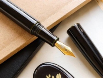 Wancher True Urushi Midori Tamenuri fountain pen