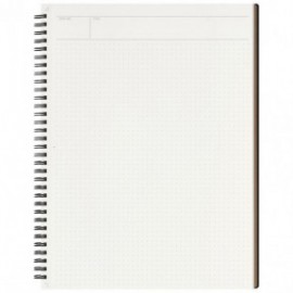Mnemosyne spiral notebook black 109 A4 5mm 70sheets Dotted 80gr MN