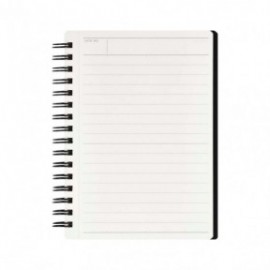Mnemosyne spiral notebook black 176 A6 7mm 80sheets ruled 80gr MN