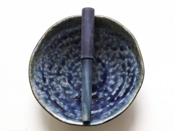 Wancher Indigo blue olivewood Sekai - Ai, World Tree  fountain pen