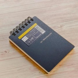 Mnemosyne spiral notebook black 184 A6 5mm 70sheets ruled 80gr MN