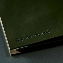 Paper Republic grand voyageur A4 Botany Green leather journal