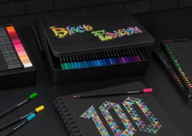 Faber Castell Black Edition 116490 Colouring Pencils, 100 Metal Case, Shatterproof, for Children and Adults FC