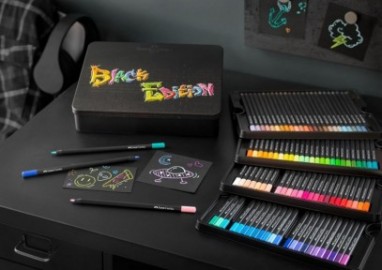Faber Castell Black Edition 116490 Colouring Pencils, 100 Metal Case, Shatterproof, for Children and Adults FC