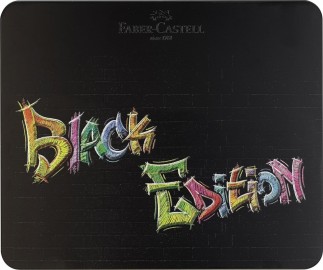 Faber Castell Black Edition 116490 Colouring Pencils, 100 Metal Case, Shatterproof, for Children and Adults FC