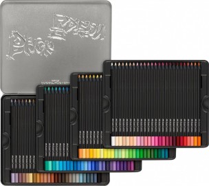 Faber Castell Black Edition 116490 Colouring Pencils, 100 Metal Case, Shatterproof, for Children and Adults FC