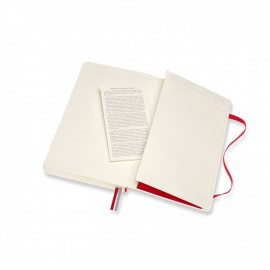 Moleskine Notebook Large 13x21 Plain Expanded Version Red Soft Cover