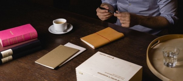 Paper Republic the writers essentials xl sand leather journal kit