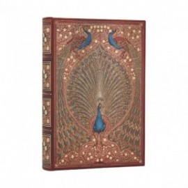Paperblanks diary 12-Month 2027 daily mini  9x14cm, 432 pages, hardcover Hafiz;s Peacocks