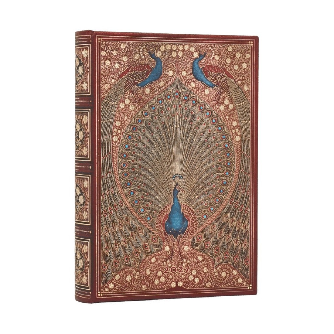 Paperblanks diary 12-Month 2027 daily mini  9x14cm, 432 pages, hardcover Hafiz;s Peacocks