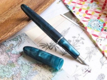 Wancher Mofu blueberry fountain pen with converter WF-1XONE-MOFU BLUE