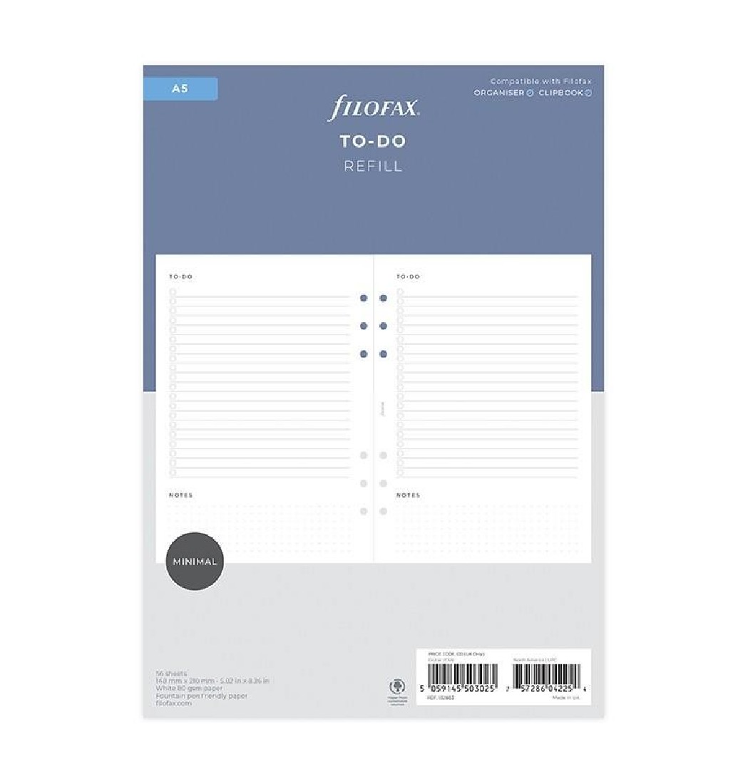 Filofax Refill A5 To Do 132863