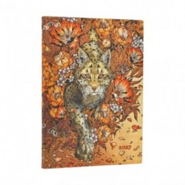 Paperblanks diary 12-Month 2027 weekly horizontal midi  13x18cm, 176  pages, softcover Lynx Rising