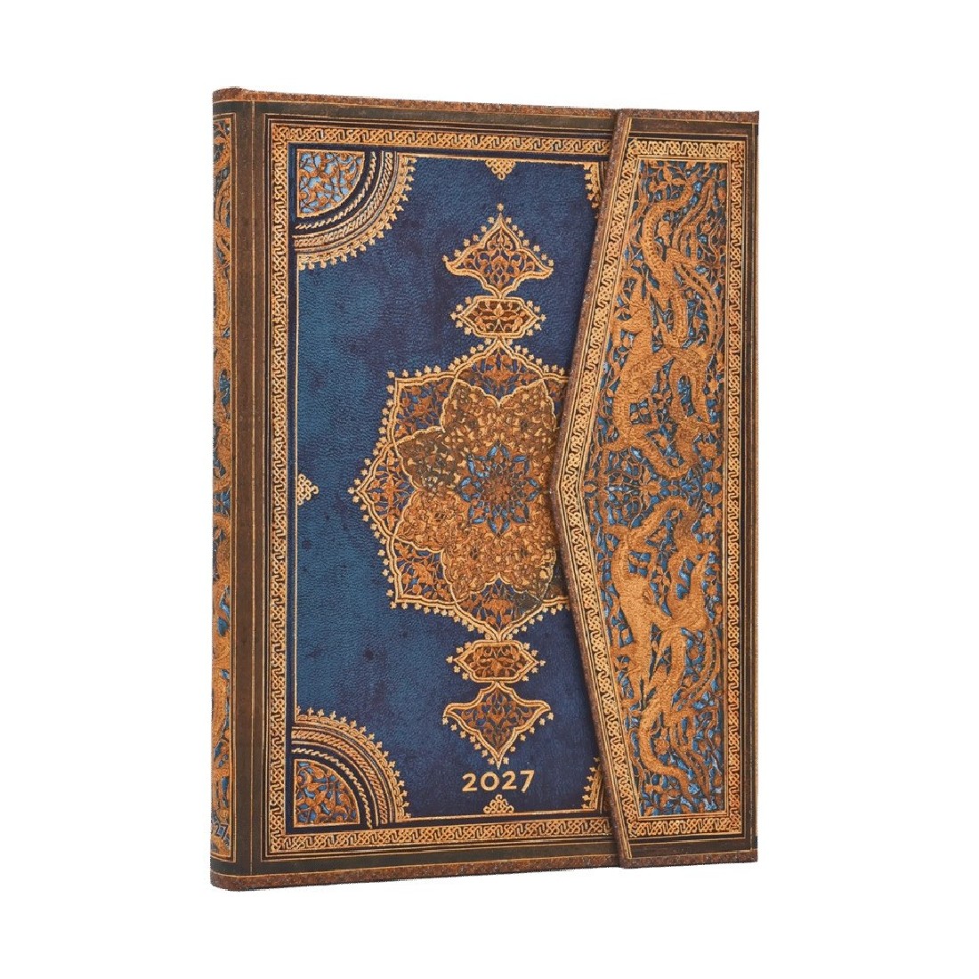 Paperblanks diary 12-Month 2027 weekly Vertical midi  13x18cm, 176  pages, hardcover Safavid Indigo
